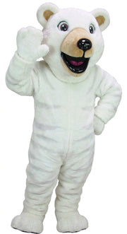 Happy Grizzly Mascot - Short fur / Albino Tiger mascot costume