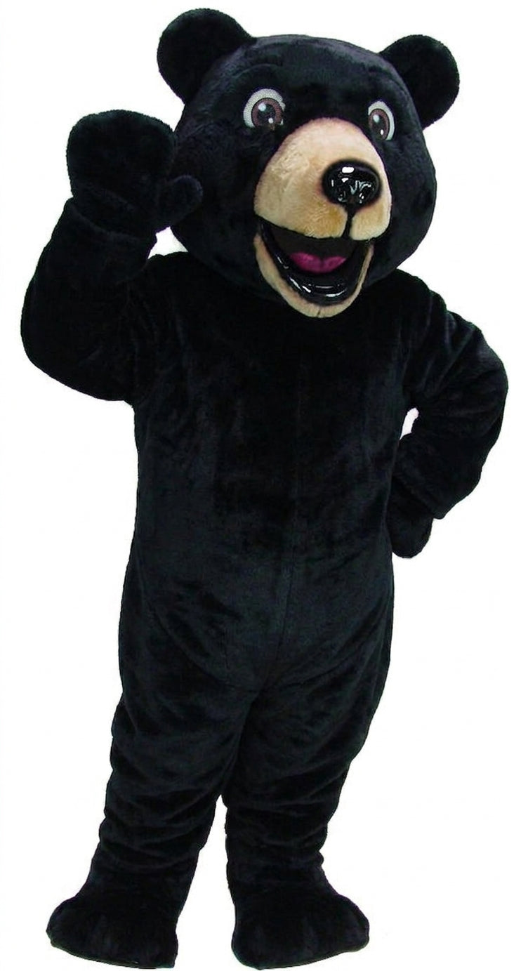 Happy Grizzly Mascot - Short fur / Black mascot costume