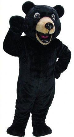 Happy Grizzly Mascot - Short fur / Black mascot costume