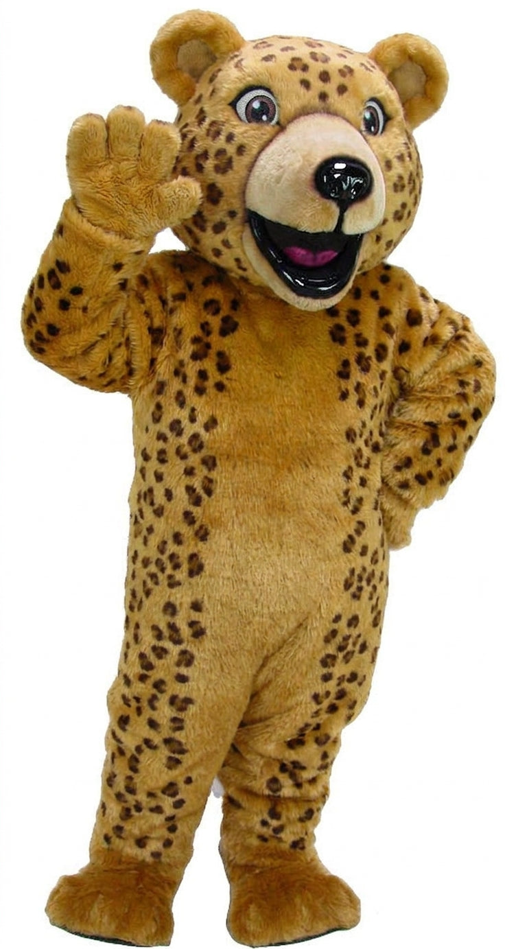 Happy Grizzly Mascot - Short fur / Leopard mascot costume