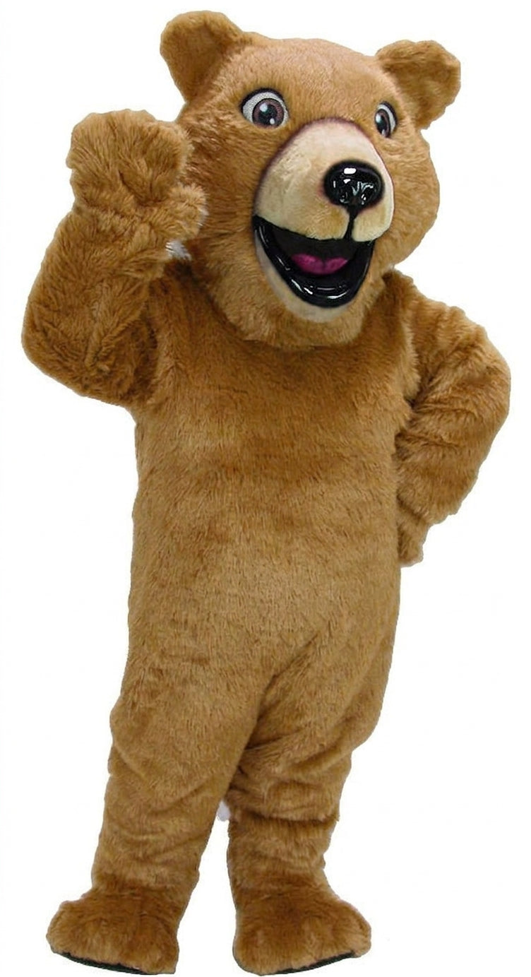 Happy Grizzly Mascot - Short fur / Light Brown mascot costume