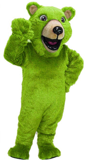 Happy Grizzly Mascot - Short fur / Lime mascot costume