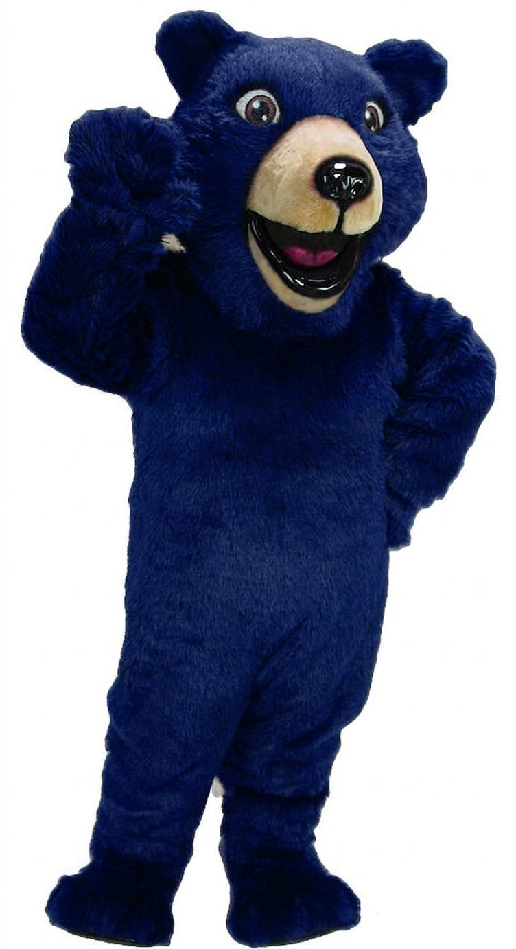 Happy Grizzly Mascot - Short fur / Navy Blue mascot costume