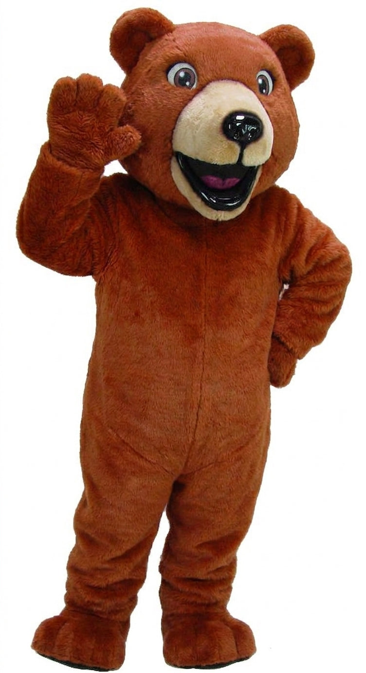 Happy Grizzly Mascot - Short fur / Rust mascot costume
