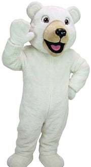 Happy Grizzly Mascot - Short fur / White mascot costume