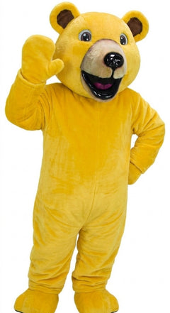 Happy Grizzly Mascot - Short fur / Yellow mascot costume