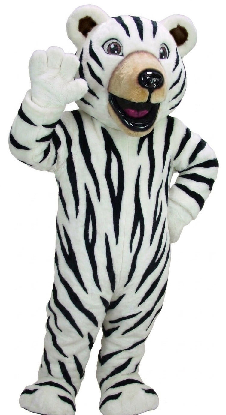 Happy Grizzly Mascot - Short fur / Zebra mascot costume