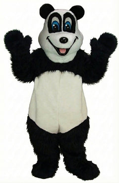 Happy Panda Mascot - Long fur / Black mascot costume