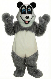 Happy Panda Mascot - Long fur / Grey mascot costume