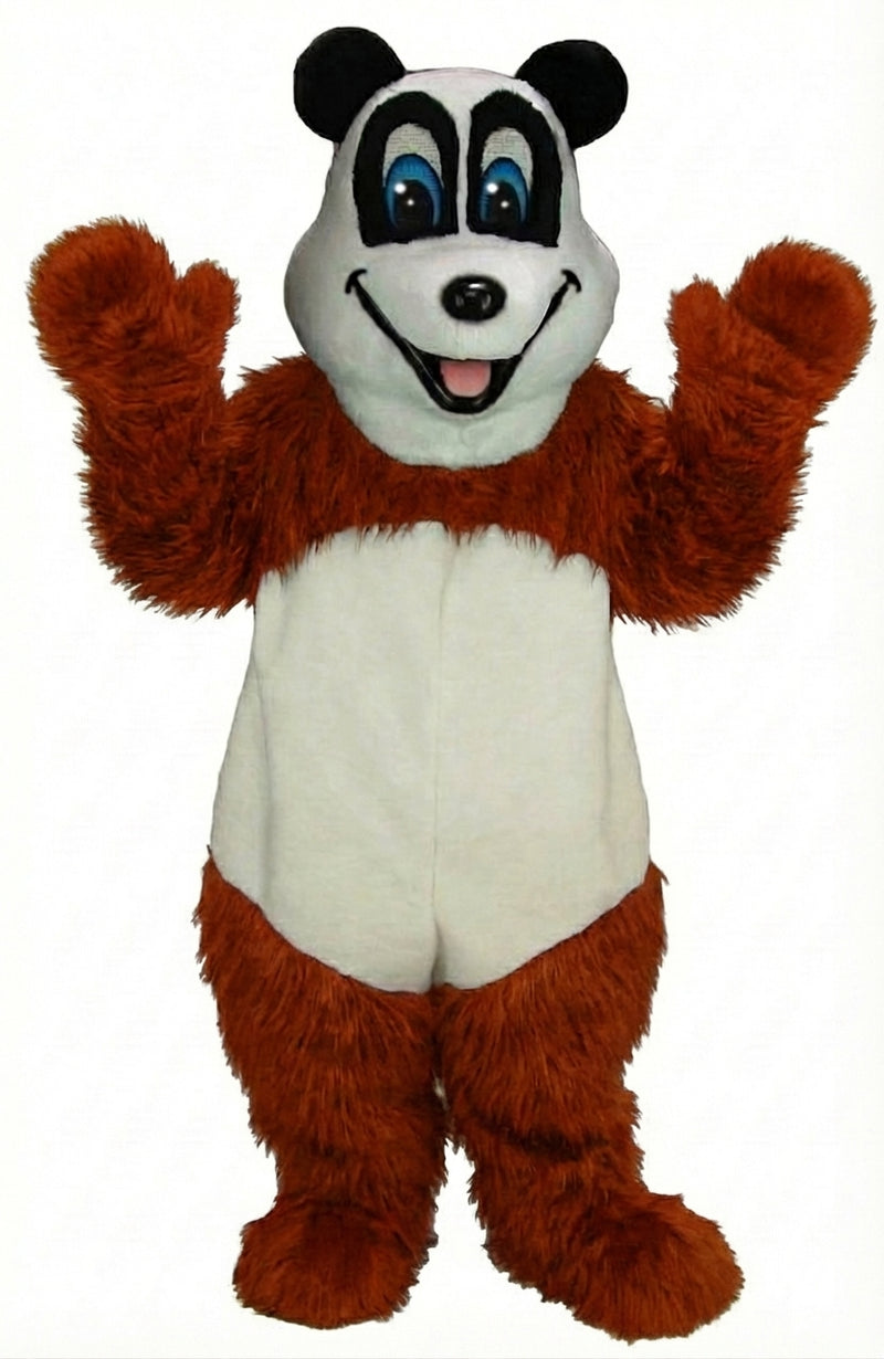 Happy Panda Mascot - Long fur / Rust mascot costume