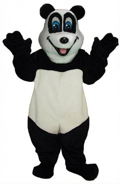 Happy Panda Mascot - Short fur / Black mascot costume