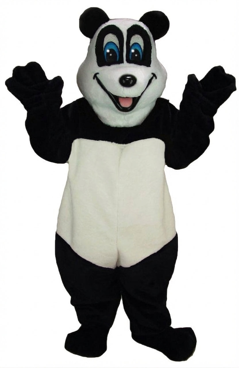 Happy Panda Mascot - Short fur / Black mascot costume