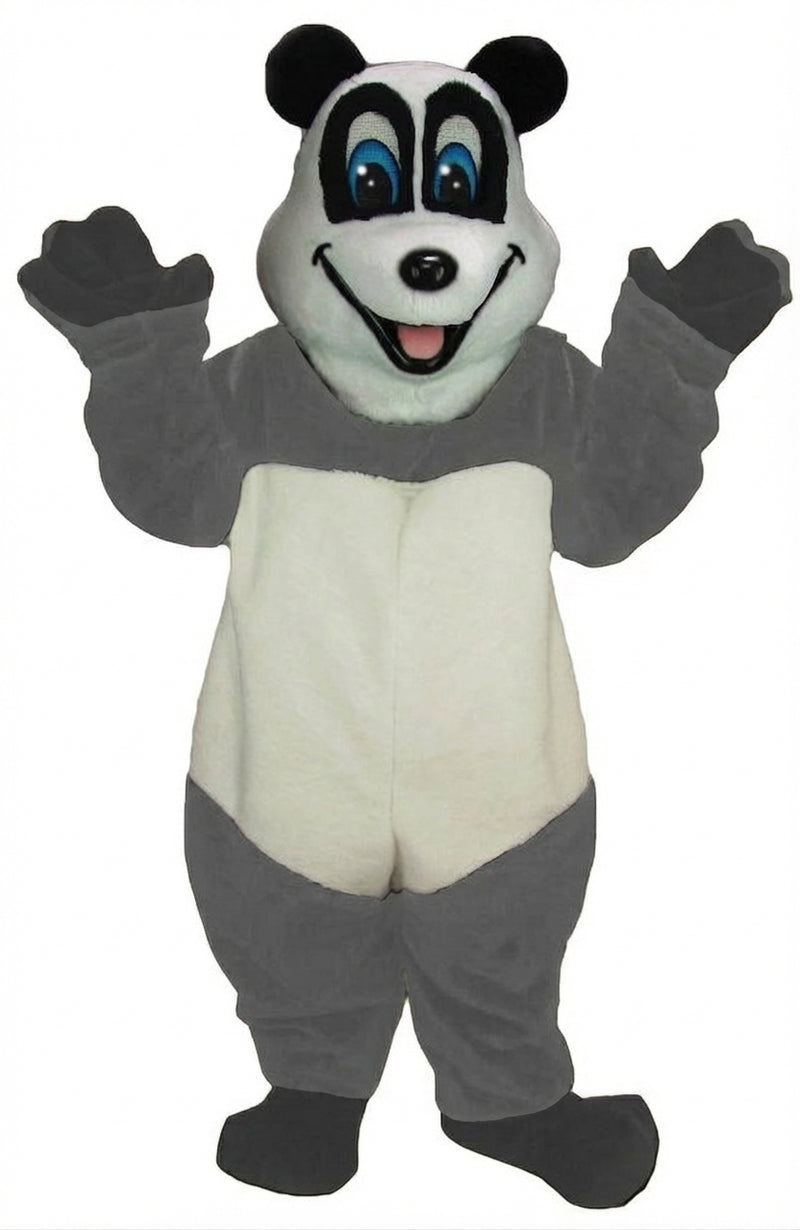 Happy Panda Mascot - Short fur / Grey mascot costume