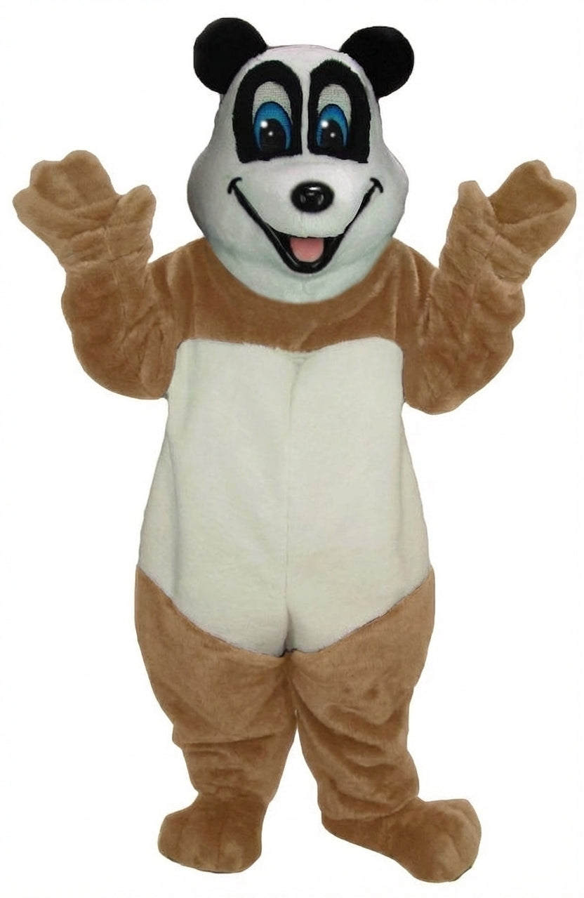 Happy Panda Mascot - Short fur / Light Brown mascot costume
