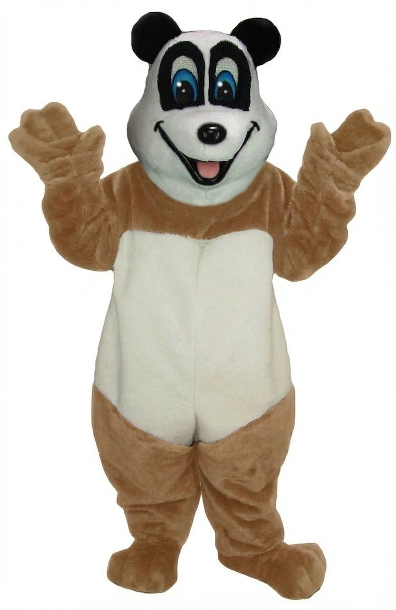 Happy Panda Mascot - Short fur / Light Brown mascot costume