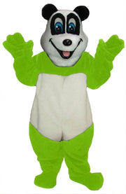 Happy Panda Mascot - Short fur / Lime mascot costume