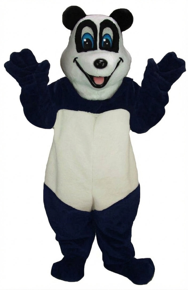 Happy Panda Mascot - Short fur / Navy Blue mascot costume