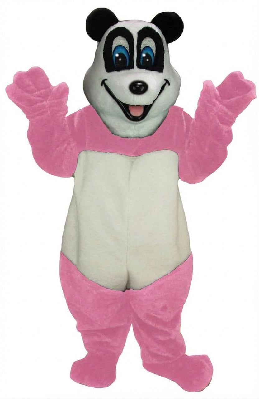 Happy Panda Mascot - Short fur / Pink mascot costume