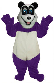 Happy Panda Mascot - Short fur / Purple mascot costume