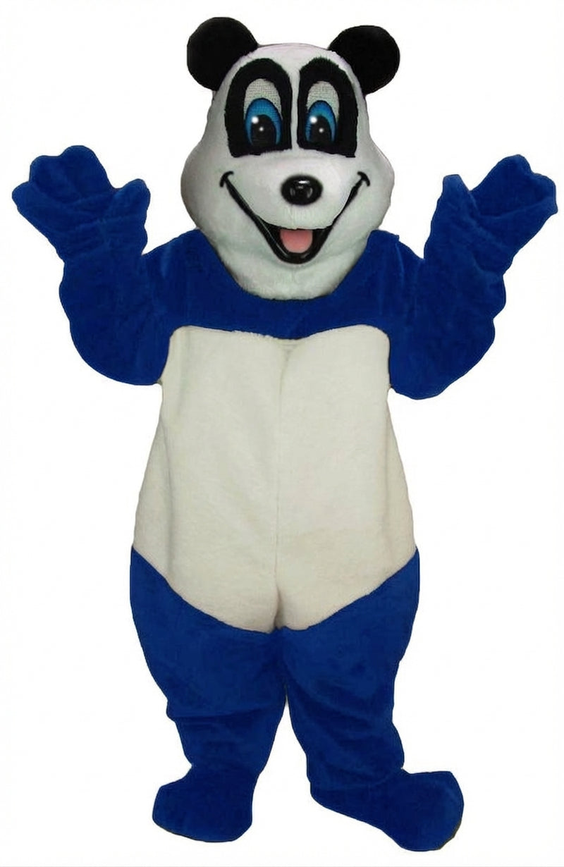 Happy Panda Mascot - Short fur / Royal blue mascot costume