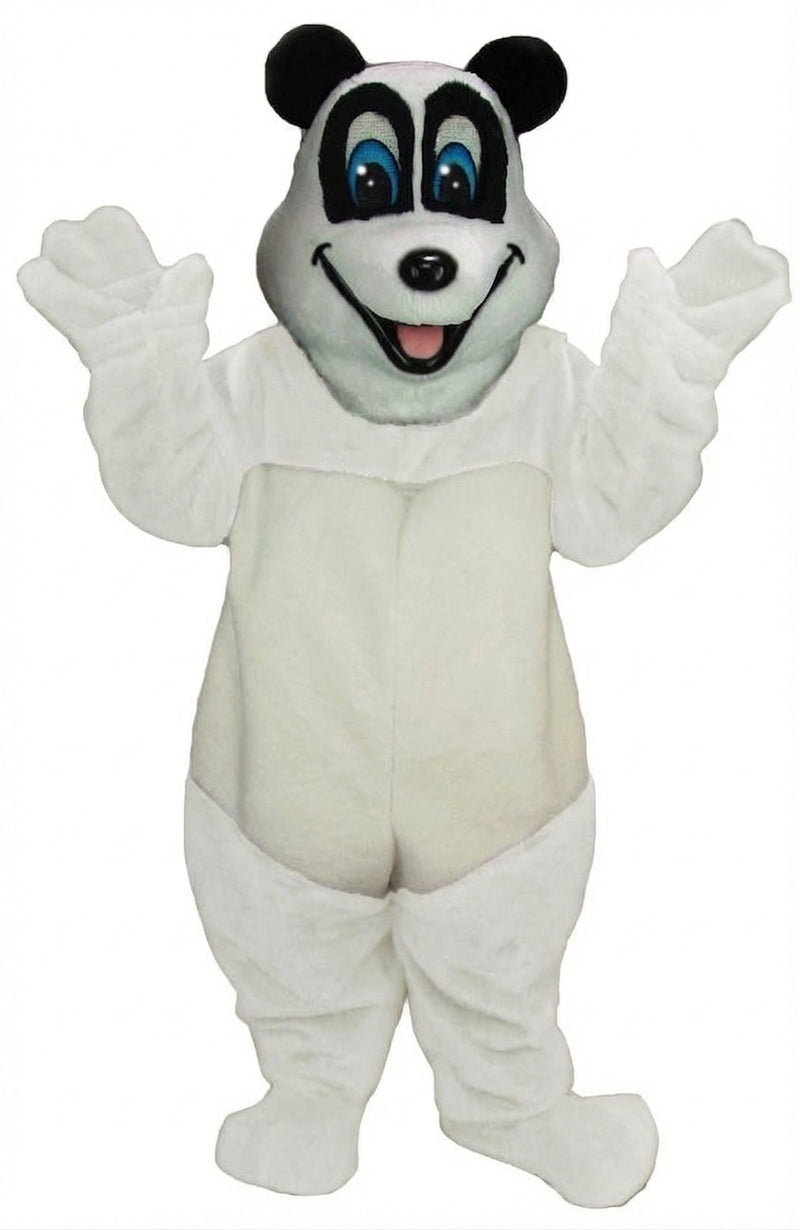 Happy Panda Mascot - Short fur / White mascot costume