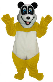 Happy Panda Mascot - Short fur / Yellow mascot costume