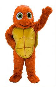 Happy Turtle Mascot (Thermolite) - Long fur / Bright Orange mascot costume
