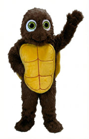 Happy Turtle Mascot (Thermolite) - Long fur / Dark Brown mascot costume