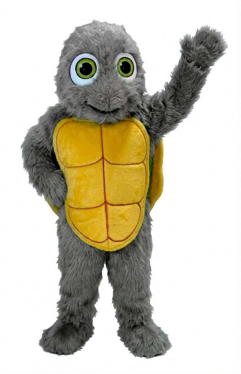 Happy Turtle Mascot (Thermolite) - Long fur / Grey mascot costume