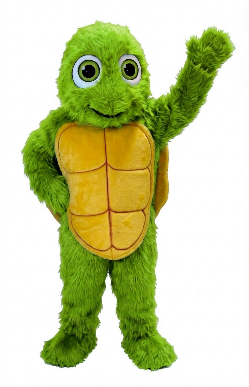 Happy Turtle Mascot (Thermolite) - Long fur / Lime mascot costume