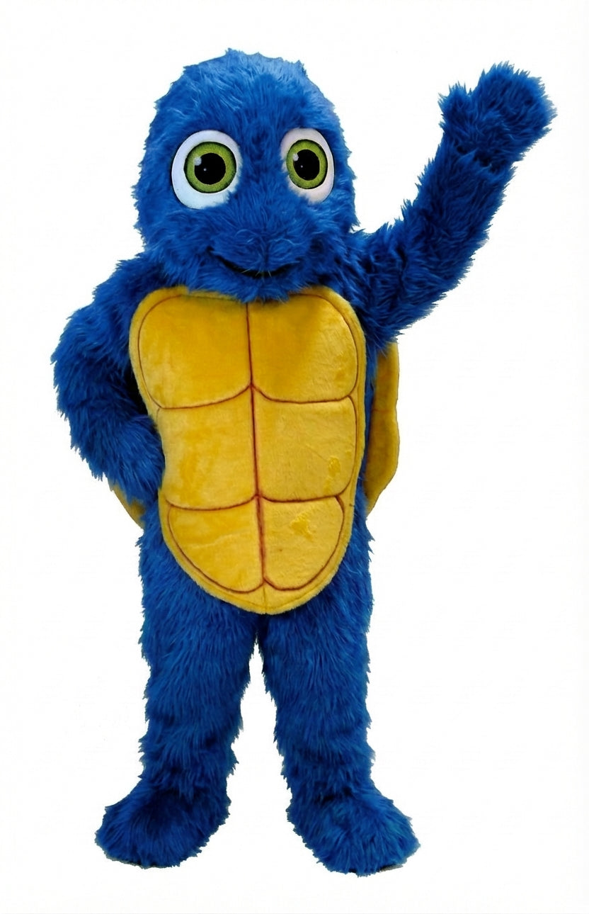 Happy Turtle Mascot (Thermolite) - Long fur / Royal Blue mascot costume