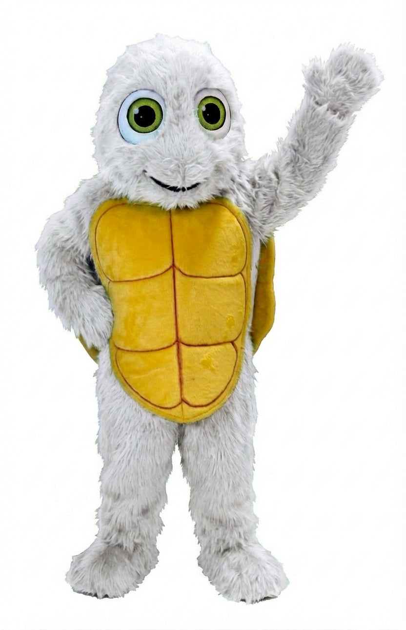Happy Turtle Mascot (Thermolite) - Long fur / White mascot costume