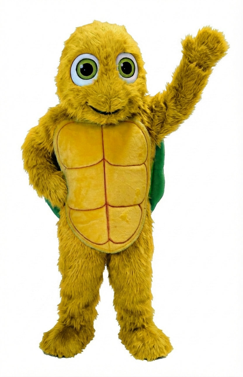 Happy Turtle Mascot (Thermolite) - Long fur / Yellow mascot costume