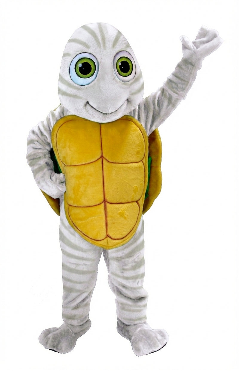 Happy Turtle Mascot (Thermolite) - Short fur / Albino Tiger mascot costume
