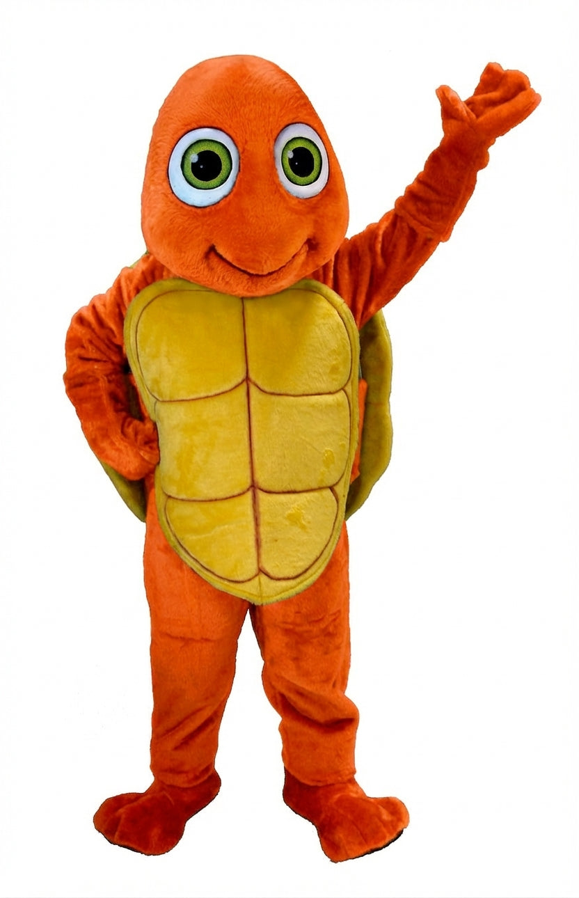 Happy Turtle Mascot (Thermolite) - Short fur / Bright Orange mascot costume