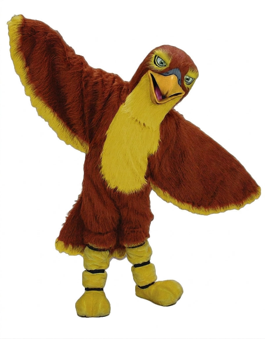 Hawk / Falcon Mascot - Long fur / Rust mascot costume