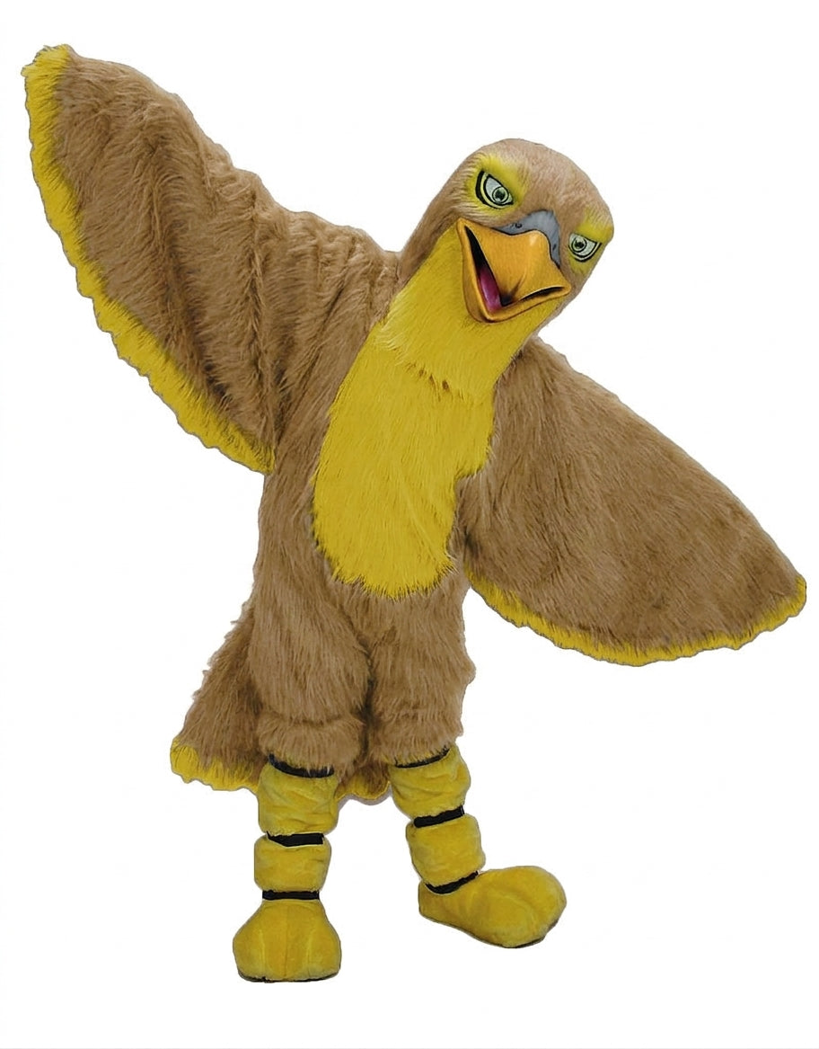 Hawk / Falcon Mascot - Long fur / Tan mascot costume