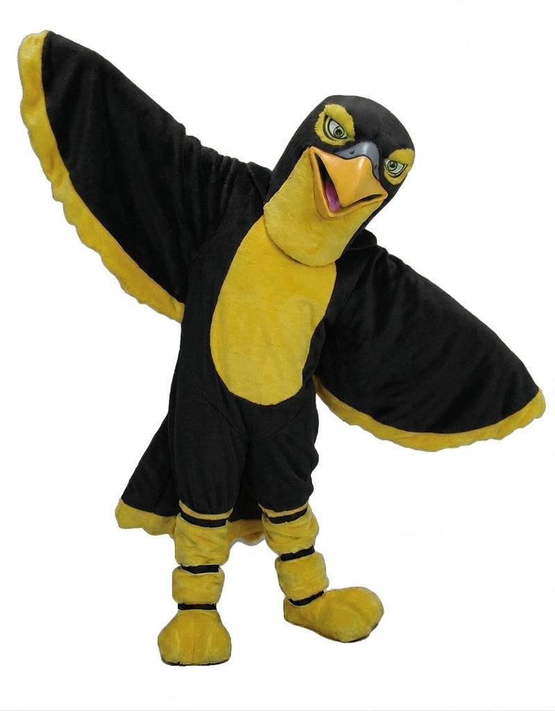 Hawk / Falcon Mascot - Short fur / Black mascot costume