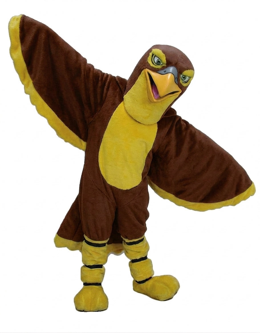 Hawk / Falcon Mascot - Short fur / Chocolate Brown mascot costume