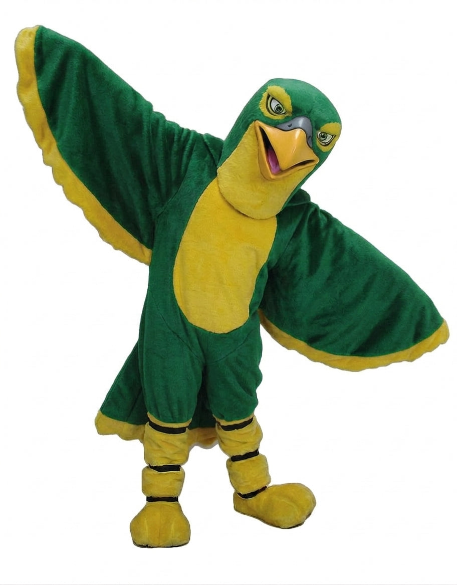 Hawk / Falcon Mascot - Short fur / Green mascot costume