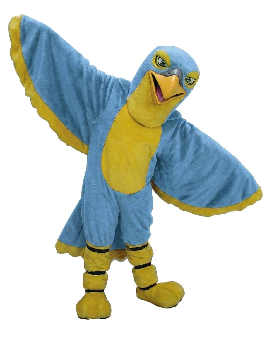 Hawk / Falcon Mascot - Short fur / Light blue mascot costume