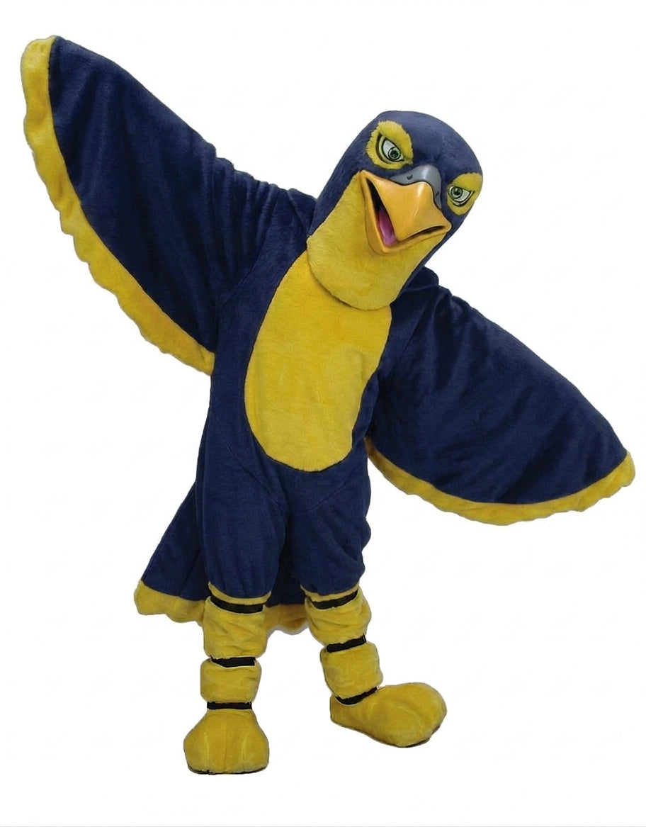 Hawk / Falcon Mascot - Short fur / Navy Blue mascot costume