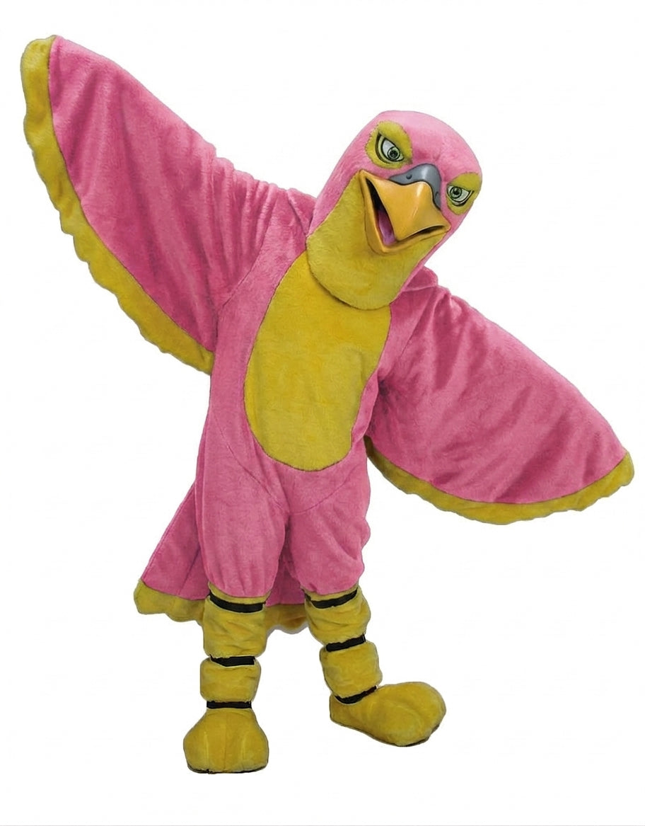 Hawk / Falcon Mascot - Short fur / Pink mascot costume