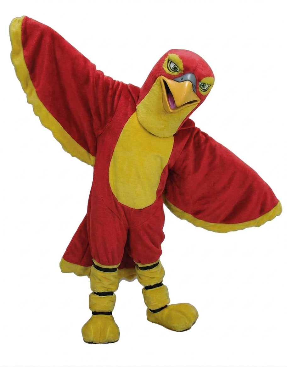 Hawk / Falcon Mascot - Short fur / Red mascot costume