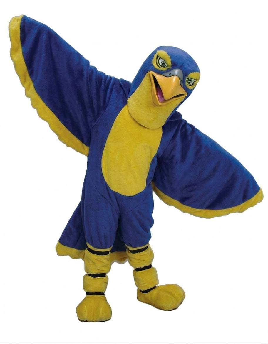 Hawk / Falcon Mascot - Short fur / Royal blue mascot costume