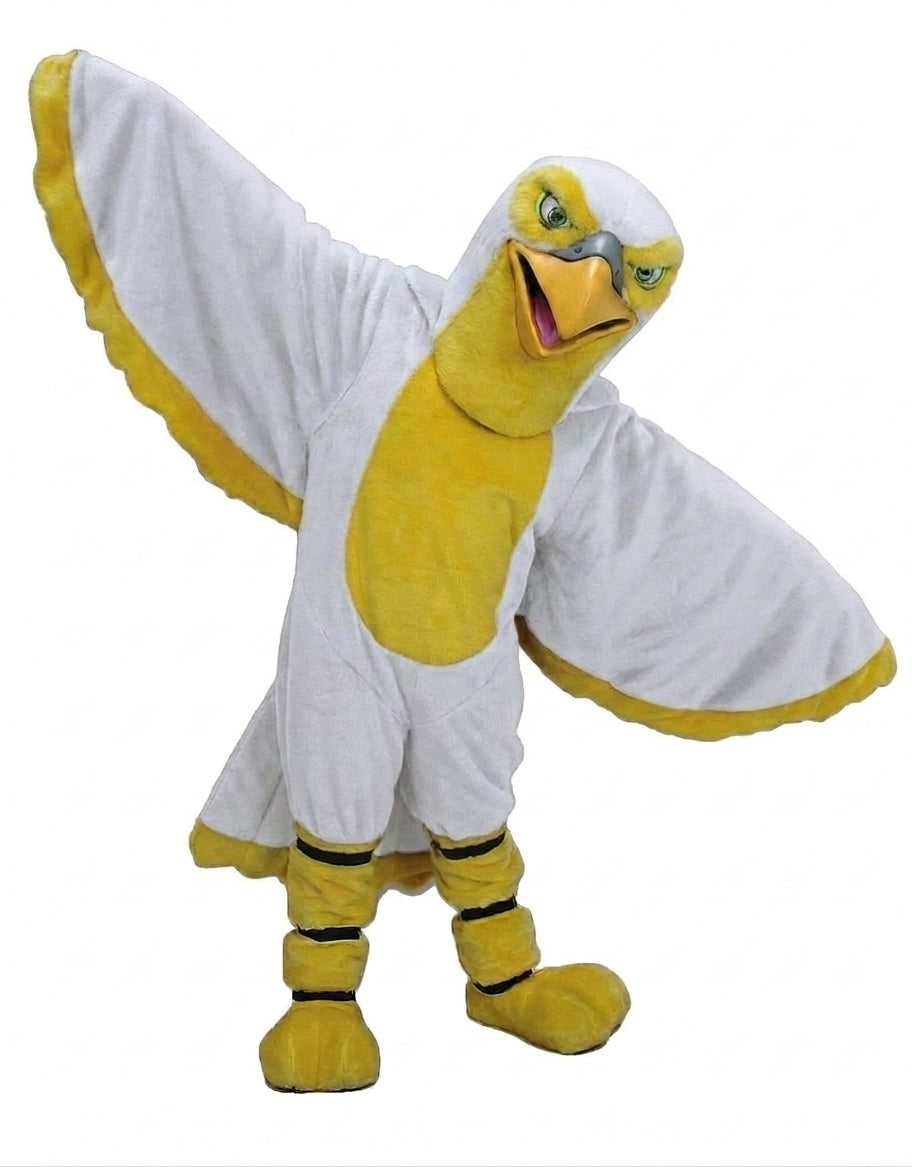 Hawk / Falcon Mascot - Short fur / White mascot costume