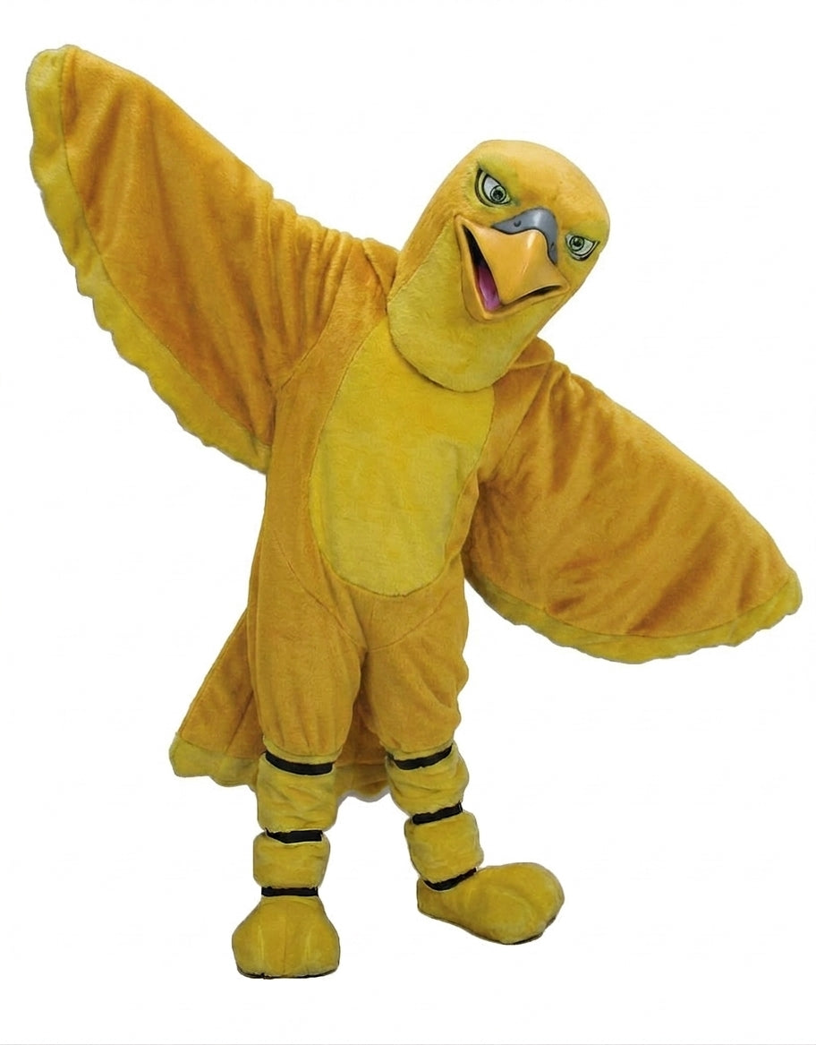 Hawk / Falcon Mascot - Short fur / Yellow mascot costume