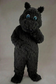 Hippopotamus Mascot - Long fur / Black mascot costume