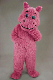 Hippopotamus Mascot - Long fur / Bright Pink mascot costume