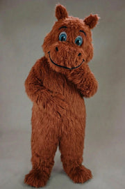 Hippopotamus Mascot - Long fur / Rust mascot costume